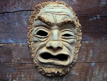 Photo of a mask with an angry expression